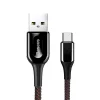 Baseus X-type USB-Type C kábel fény visszajelzéssel 3A/1m fekete thumbnail