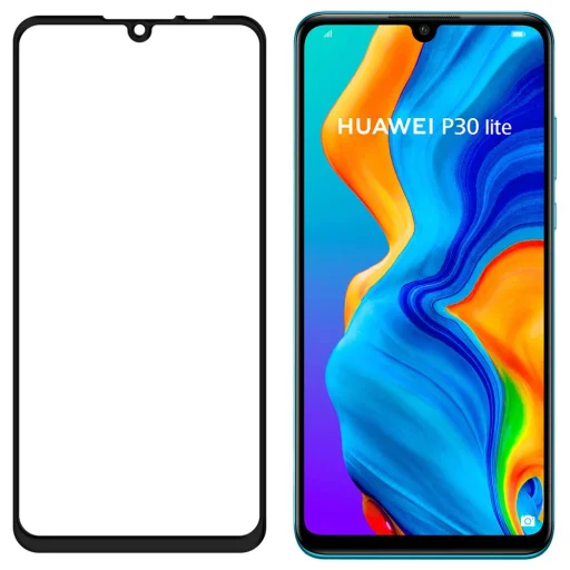 Huawei P30 Lite Wozinsky 9H kijelzővédő üvegfólia fekete - 4