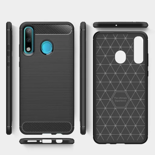 Carbon mintájú TPU tok Huawei P30 Lite fekete - 3
