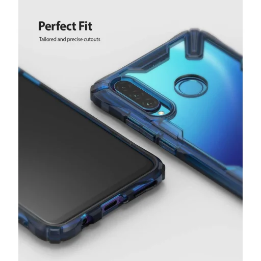 Ringke Fusion X PC tok TPU kerettel Huawei P30 Lite kék színben - 2