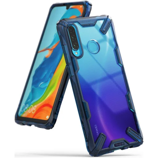 Ringke Fusion X PC tok TPU kerettel Huawei P30 Lite kék színben - 1