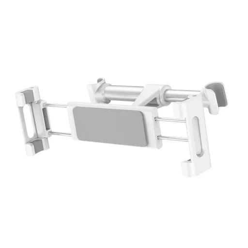Baseus univerzális autós telefon és tablet tartó fejtámlára szerelhető fehér-ezüst (SUHZ-2S) - 1