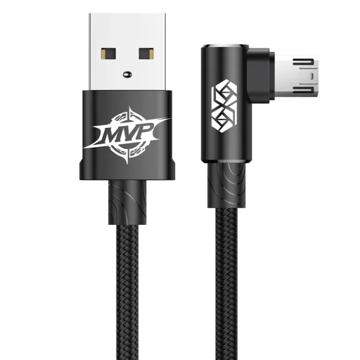 Baseus MVP Double-sided könyök Micro USB kábel 1.5A 2M fekete - 1