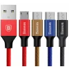 Baseus Yiven Nylon harisnyázott Micro-USB kábel 2A 1m kávé színben thumbnail