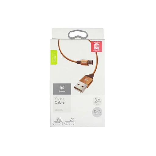 Baseus Yiven Nylon harisnyázott Micro-USB kábel 2A 1m kávé színben - 3