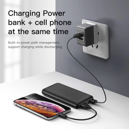 Baseus Mini Q PD powerbank gyorstöltéssel 20000 mAh fekete - 5