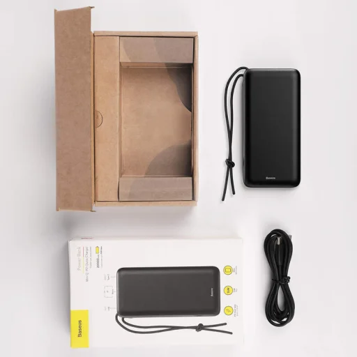 Baseus Mini Q PD powerbank gyorstöltéssel 20000 mAh fekete - 1
