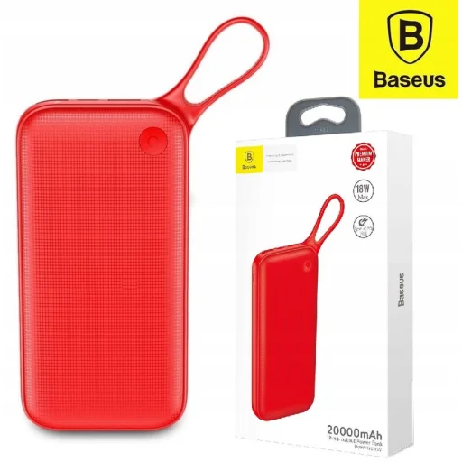 Baseus powerbank PD+QC3.0 gyorstöltéssel 20000 mAh piros - 1