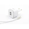 UNIQ Dual Port 2.4A hálózati, USB fali töltő adapter Micro-USB fehér thumbnail
