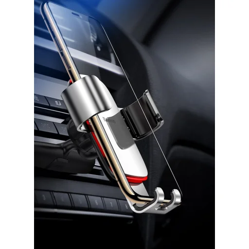 Baseus Metal Age Gravity univerzális CD meghajtóba erősíthető autós telefontartó fekete színben univerzális (SUYL-J01) - 4