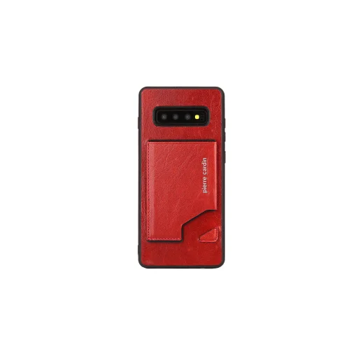 Pierre Cardin bőr tok kártyatartóval Samsung S10 Plus piros - 2