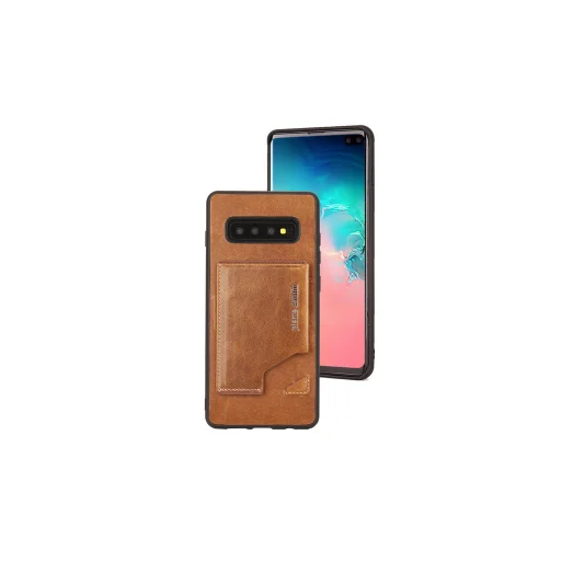 Pierre Cardin bőr tok kártyatartóval Samsung S10 Plus barna - 1