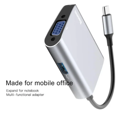 Baseus Enjoyment HUB Type-C - VGA+USB 3.0 átalakító - 3