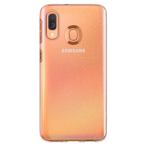 Samsung A40 SPIGEN Liquid Crystal flexibilis TPU gél tok áttetsző - 3