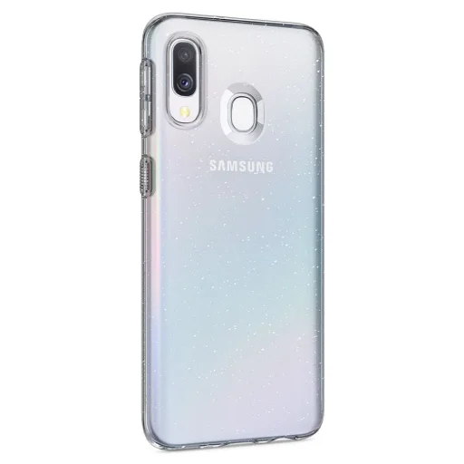 Samsung A40 SPIGEN Liquid Crystal flexibilis TPU gél tok áttetsző - 5