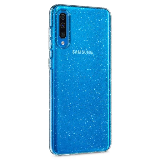 Samsung A50 SPIGEN Liquid Crystal flexibilis TPU gél tok áttetsző - 9