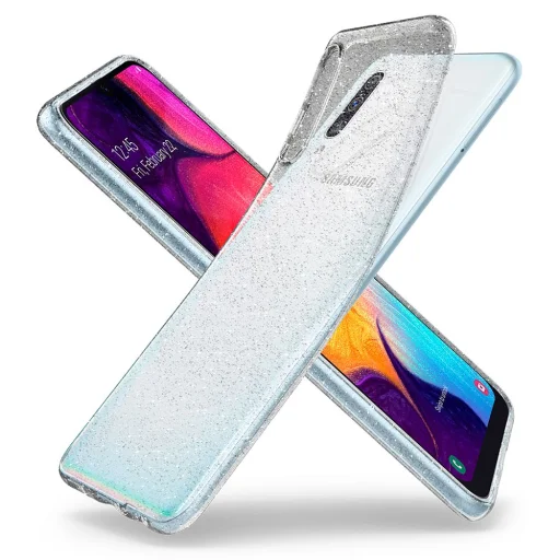 Samsung A50 SPIGEN Liquid Crystal flexibilis TPU gél tok áttetsző - 6