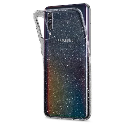 Samsung A50 SPIGEN Liquid Crystal flexibilis TPU gél tok áttetsző - 7