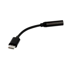 USB -Type C - 3.5 mm Jack adapter fekete