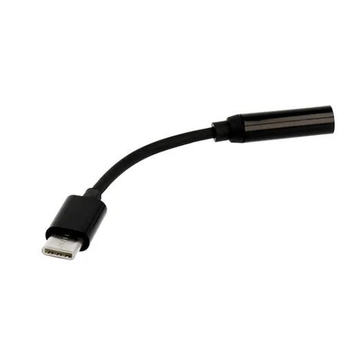 USB -Type C - 3.5 mm Jack adapter fekete - 1