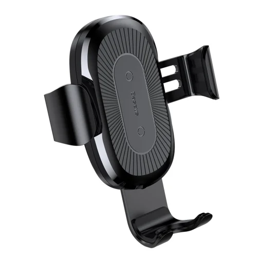 Baseus Gravity vezeték nélküli autós Qi gyorstöltő és telefontartó flexibilis karral fekete - 4