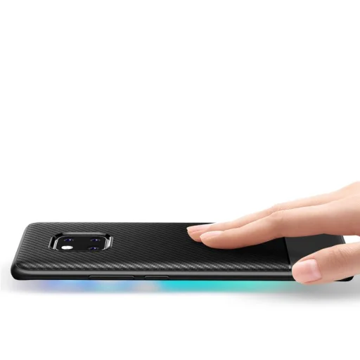iPaky Carbon Fiber flexibilis TPU tok Huawei Mate 20 Pro fekete - 5