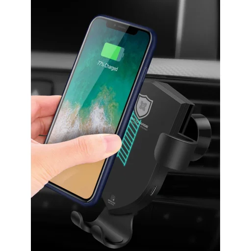 Dux Ducis C2 Gravity autós telefontartó és vezeték nélküli Qi gyorstöltő fekete - 9