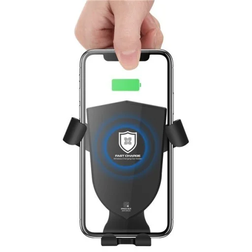 Dux Ducis C2 Gravity autós telefontartó és vezeték nélküli Qi gyorstöltő fekete - 3