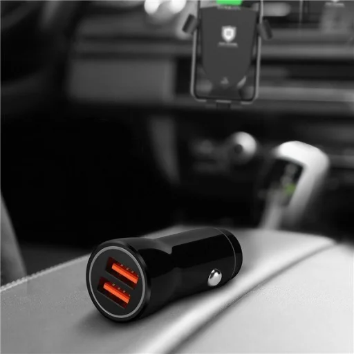 Dux Ducis C2 Gravity autós telefontartó és vezeték nélküli Qi gyorstöltő fekete - 4