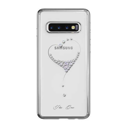 Kingxbar Wish tok Swarovski kristály díszítéssel Samsung S10 ezüst színben - 1