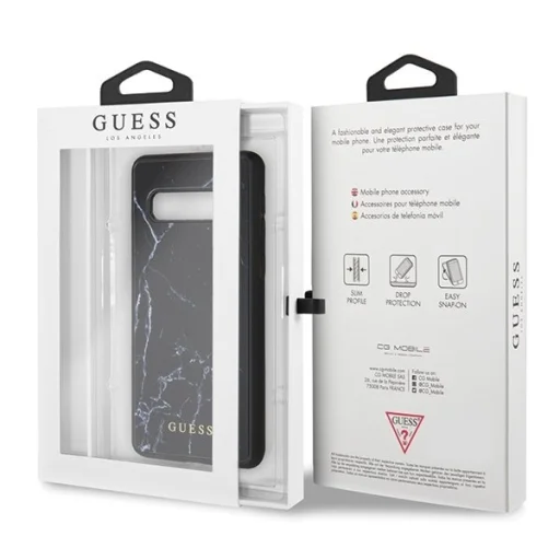 Guess Samsung S10 tok fekete márvány mintázattal (GUHCS10HYMABK) - 6