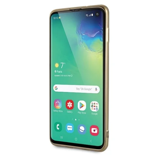 Guess Peony folyékony flitteres mintájú tok Samsung S10 arany - 5