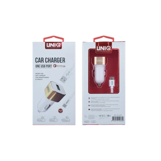 Autós szivargyújtós töltő micro-USB fehér színben - 5