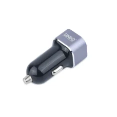 UNIQ Autós szivargyújtós töltő micro-USB kábellel fekete színben