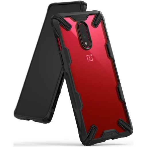 Ringke Fusion X PC tok TPU kerettel OnePlus 7 fekete színben - 2