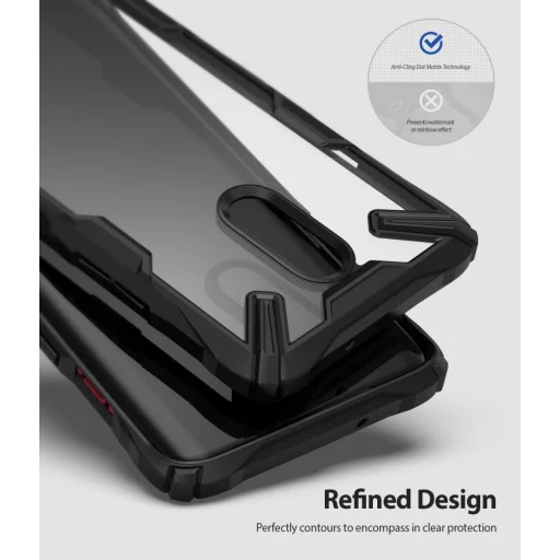 Ringke Fusion X PC tok TPU kerettel OnePlus 7 fekete színben - 4