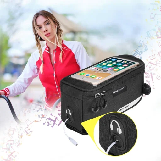 Wozinsky biciklis telefontartó táska, kijelzőkezelő felülettel fekete - 3