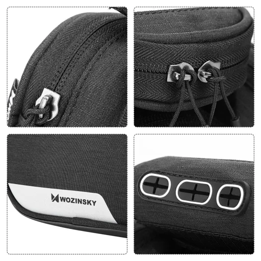 Wozinsky biciklis telefontartó táska, kijelzőkezelő felülettel fekete - 7