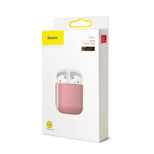 Baseus Airpods 1/2 Ultravékony szilikon tok pink (WIAPPOD-BZ04) - 8