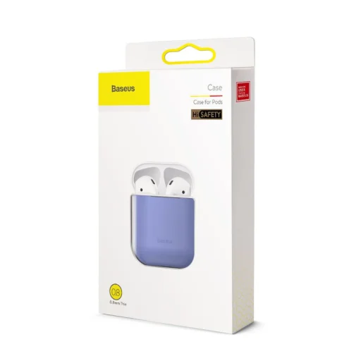 Baseus Airpods 1/2 Ultravékony szilikon tok lila - 8
