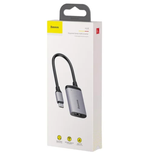 Baseus Enjoyment HUB USB Type-C - 4K HDMI konverter szürke - 1