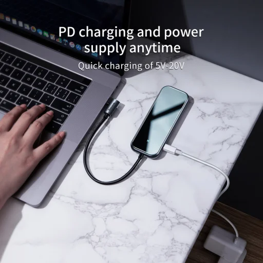 Baseus multifunkciós HUB átalakító Type-C/3xUSB3.0/HDMI/PD/SD/TF szürke - 6