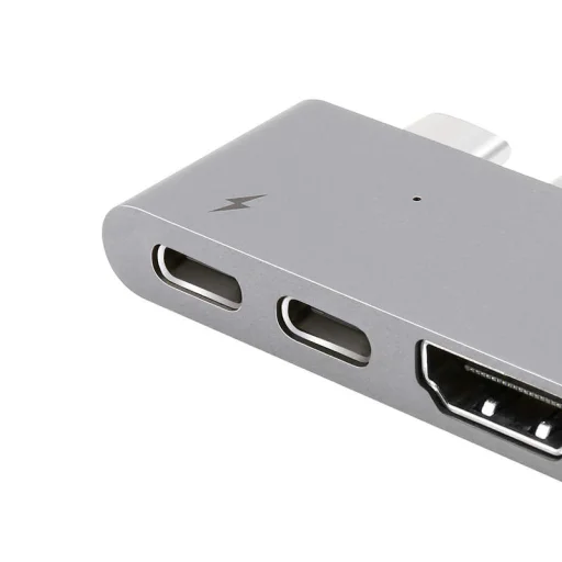 Baseus 5in1 Thunderbolt type C+ Dual HUB dokkoló állomás szürke (CAHUB-B0GE) - 7