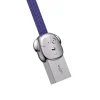 Baseus FuWang Cute USB - micro USB/Lightning/Type-C kábel 3A 1,2m kék thumbnail