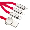 Baseus FuWang Cute USB - micro USB/Lightning/Type-C kábel 3A 1,2m piros thumbnail