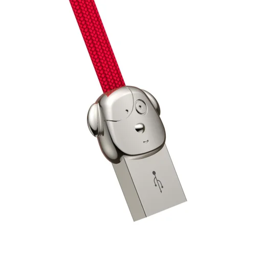 Baseus FuWang Cute USB - micro USB/Lightning/Type-C kábel 3A 1,2m piros - 5