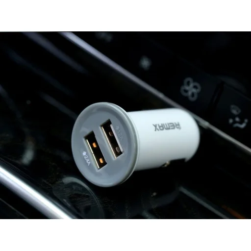 Remax szivargyújtós autós töltő 2 USB aljzattal 1A/2.1A fekete - 7