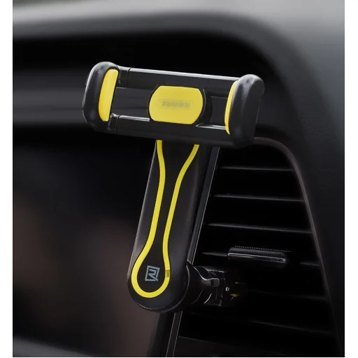 Remax autós szellőzőre erősíthető telefontartó fekete - 7