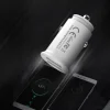 Remax Roki szivargyújtós mini autós mobiltelefon gyors töltő 2 USB aljzattaé 2.4A fehér  thumbnail