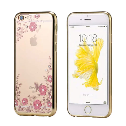 Flower virágmintás tok Samsung A50 arany - 1